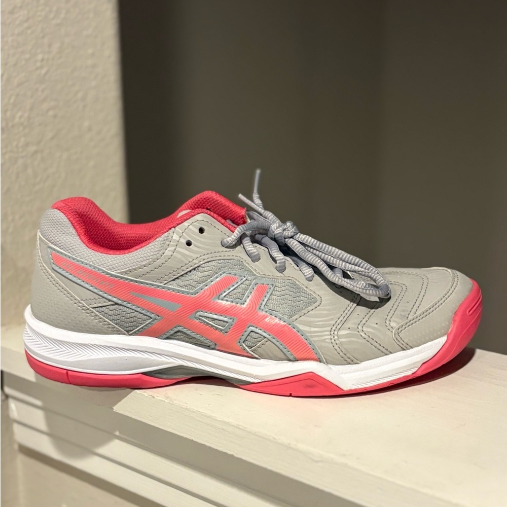 Asics Women's Gel-Dedicate 1042A067 Grey Pink Running Shoe Size 8.5 - Picture 2 of 9